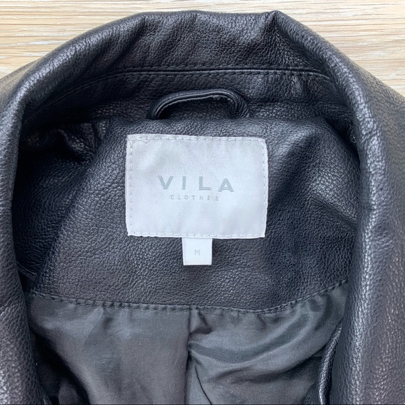 Vila Embroidered Leather Jacket - Picture 3 of 8